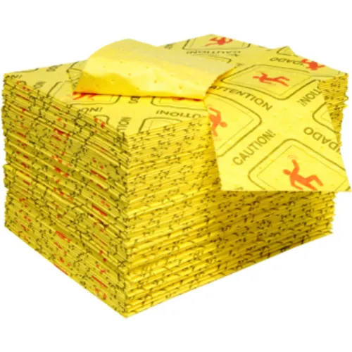 Spilfyter Universal Pad, Premium Weight, 16"W x 18"L, Hi-Vis Yellow, 100/Pack - Image 3