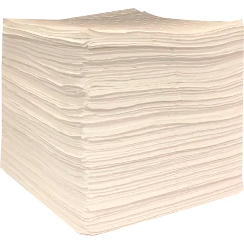 Spilfyter Oil Only Three-Ply Pad, Heavy Weight, 16"W x 18"L, White, 100/Pack