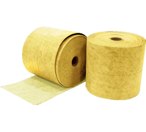 Spilfyter? Hazmat Two-Ply Laminated Roll, Medium Weight, 16"W x 300'L, Yellow, 2/Pack