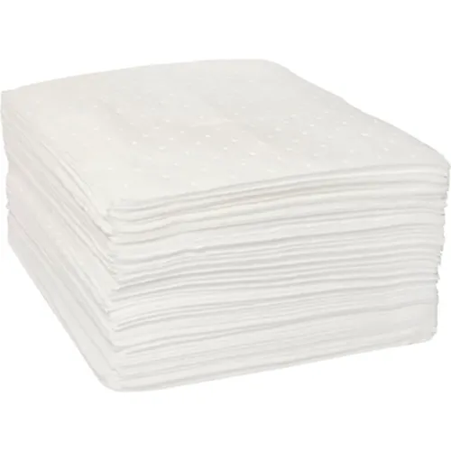 Spilfyter Oil Only Two-Ply Laminated Pad, Light Weight, 16"W x 18"L, White, 100/Pack