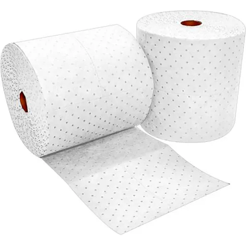 Spilfyter Oil Only Single-Ply Roll, Heavy Weight, 16"W x 150'L, White, 2/Pack
