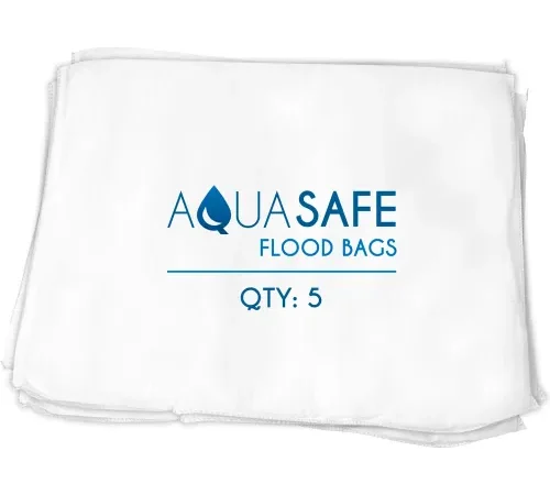 AquaSafe? Liquid Absorbing Sandless Sandbag, 22"L x 16"W x 1"H, Pack of 5