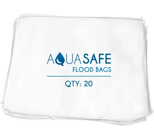 AquaSafe? Liquid Absorbing Sandless Sandbag, 22"L x 16"W x 1"H, Pack of 20