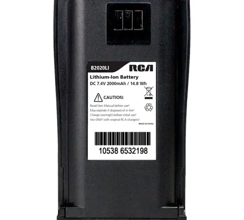 RCA Handheld Radio Battery, Lithium-Ion High Capacity 2000mAh