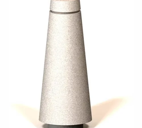 Petersen Manufacturing BLT Tapered Round Concrete Bollard, 12" Dia X 30" H, Type B Mount, Tan