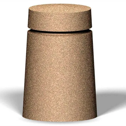 Petersen Manufacturing BR-24 Tapered Round Concrete Bollard, 24" Dia X 36" H, Type A Mount, Sand