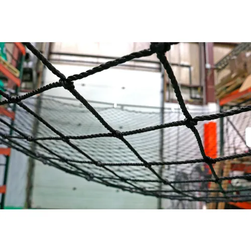 US Netting 10'x10' Personnel Fall Safety Net, Bordered, 5000LB Min-Test Synthetic Rope, Black - Image 2