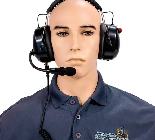 RCA HS65NR-X03 High Noise Reduction Two-Way Radio Headset, Over the Head, Dual Muff