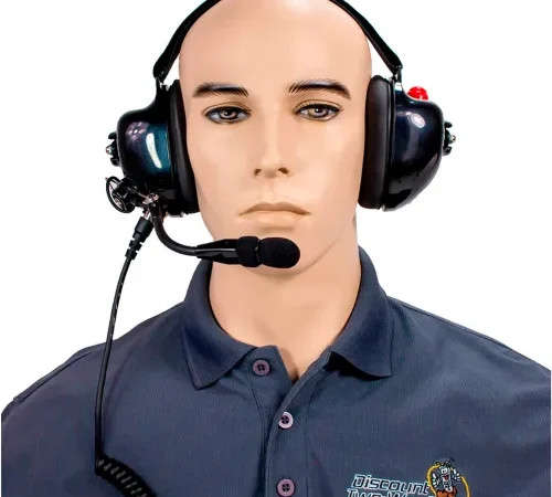 RCA HS75NR-X03 High Noise Reduction Two-Way Radio Headset, Behind the Head, Dual Muff