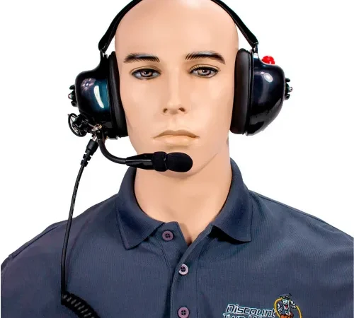 RCA HS75NR-X03S High Noise Reduction Two-Way Radio Headset, Behind the Head, Dual Muff